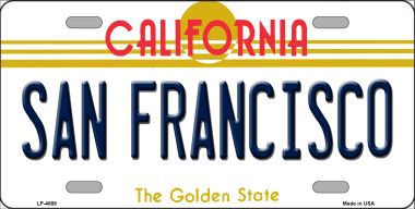 San Francisco California Novelty Metal License Plate