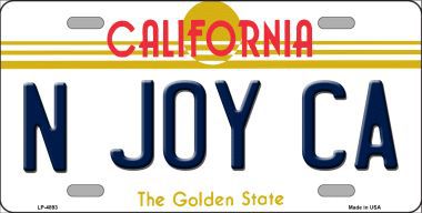 LP-4893 N Joy Ca California Novelty Metal License Plate