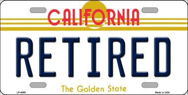 Retired California Novelty Metal License Plate