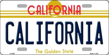 LP-4897 California Novelty Metal License Plate