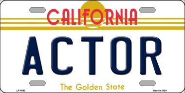 LP-4899 Actor California Novelty Metal License Plate