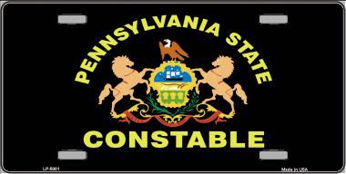 LP-5001 PA Constable Star Seal Metal Novelty License Plate