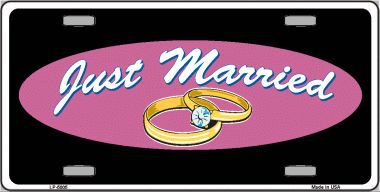 LP-5005 Just Married Novelty Metal Novelty License Plate