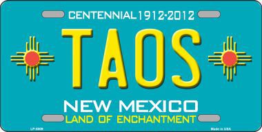 Taos Teal New Mexico Novelty License Plate