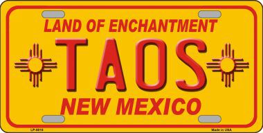 LP-5010 Taos Yellow New Mexico Novelty License Plate
