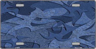 LP-5079 Camouflage Solid Blue Background Metal Novelty License Plate