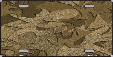 LP-5080 Brown Camouflage Background Metal Novelty License Plate