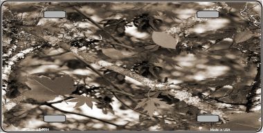 LP-5084 Leaf Camouflage Metal Novelty License Plate