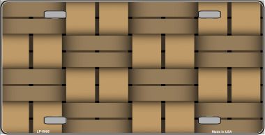 LP-5085 Weave Tan Metal Novelty License Plate