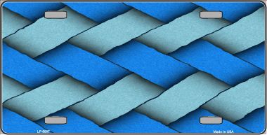 LP-5087 Weave Blue Metal Novelty License Plate