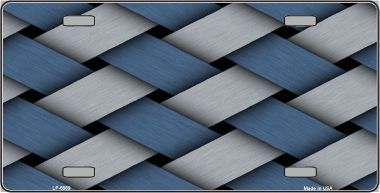 LP-5089 Weave Blue & Gray Metal Novelty License Plate