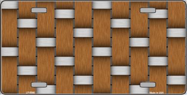 LP-5090 Weave Brown & Gray Metal Novelty License Plate