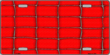 LP-5093 Web Red Background Metal Novelty License Plate