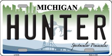 LP-5100 Hunter Michigan State Metal Novelty License Plate