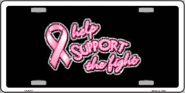 LP-5112 Help Support The Fight Metal Novelty License Plate