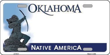 LP-5131 Oklahoma Native America Novelty State Background Blank Metal License Plate