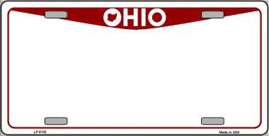 LP-5132 Ohio Novelty State Background Blank Metal License Plate