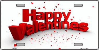 Happy Valentines Metal Novelty License Plate