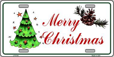 LP-5144 Merry Christmas Metal Novelty License Plate