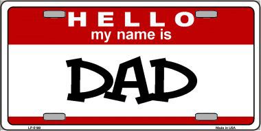 LP-5190 Dad Metal Novelty License Plate