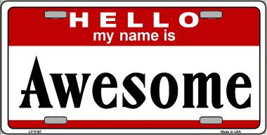 LP-5197 Awesome Metal Novelty License Plate