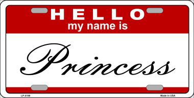 LP-5199 Princess Metal Novelty License Plate