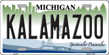 LP-6111 Kalamazoo Metal Novelty License Plate