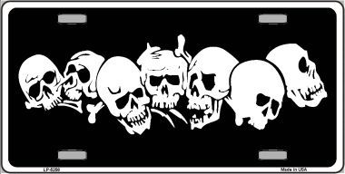 LP-5256 Skulls Novelty Metal License Plate