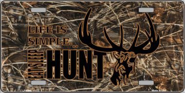 LP-5263 Eat Sleep Hunt Metal Novelty License Plate