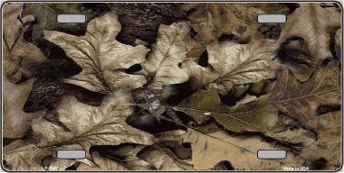 LP-5267 Leaf Camouflage Metal Novelty License Plate
