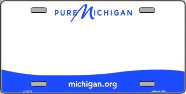 LP-5279 Michigan Novelty State Background Blank Metal License Plate