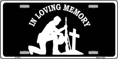 LP-5410 In Loving Memory Cross Novelty Metal License Plate