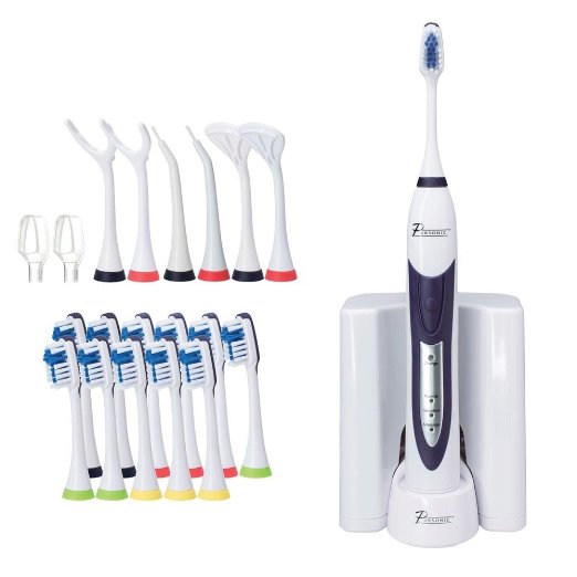 Ultra High Powered Sonic Electric Toothbrush with Dock Charger  White -  Pursonic, PU460373