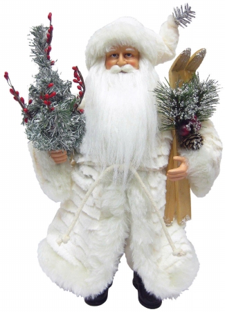 15 in. Winter White Santa