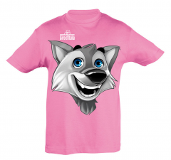 Picture of Giro Italia PKWOLFIE6 Junior T-Shirt- Pink Wolfie - 6 Years