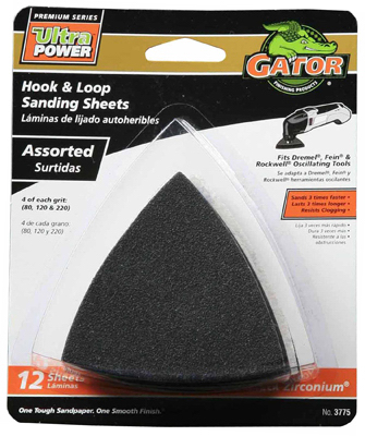 3775 3 in. Assorted, Hook & Loop Sandpaper