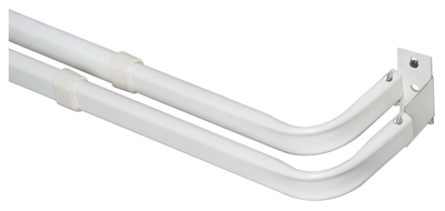 Picture of Kenney Mfg Co KN521 28-48 White Double Curtain Rod