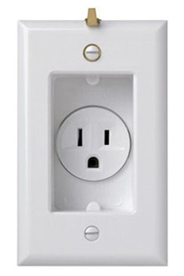 S3713W 15A Clock Hanger Receptacle
