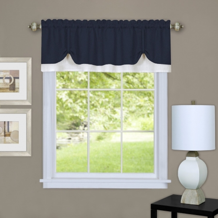 Picture of Achim Importing DRVL14NW12 Darcy Valance- Navy & White - 58 x 14 in.