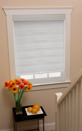 Picture of Achim Importing CC3172WH02 Cordless Celestial Sheer Double Layered Shade, White - 31 x 72 in.