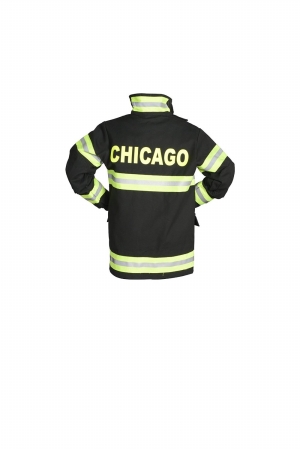 Picture of Aeromax FB-CHI-46 Junior Fire Fighter Chicago Suit Age 4 to 6 Years - Black