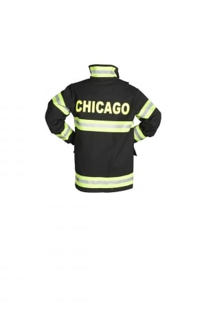 Picture of Aeromax FB-CHI-AD-SM Adult Fire Fighter Chicago Suit Small - Black