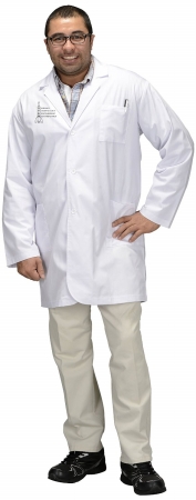 Picture of Aeromax STEM-LAB-AD-SM Adult Lab Coat- 0.7 Length- Small