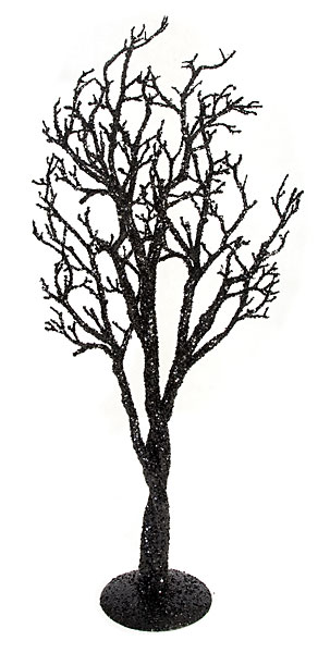 A-100500 39 in. Glitter Statue Tree, Black