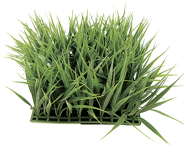 A-5320 10 in. Plastic Sword Grass Mat, Green