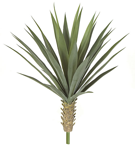 AUV-102240 26 in. Plastic Yucca Bush, Green