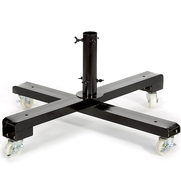 C-114573 34 in. Tree Stand With Wheels, Black