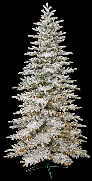 Picture of Autograph Foliages C-120194 9 ft. Flocked Slim Tree- Green