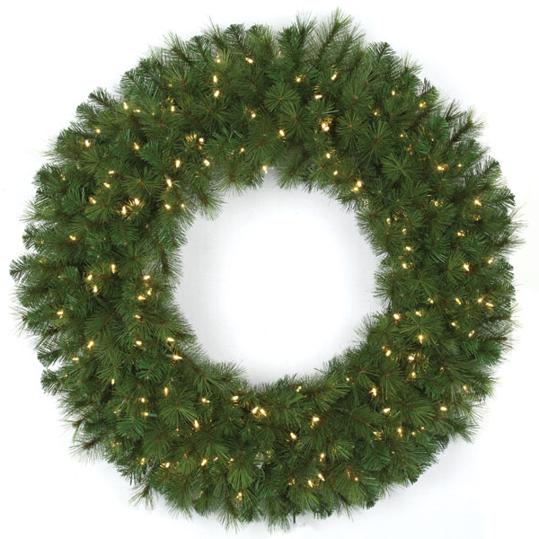 Picture of Autograph Foliages C-140614 48 in. Pvc Mika Wreath&#44; Green