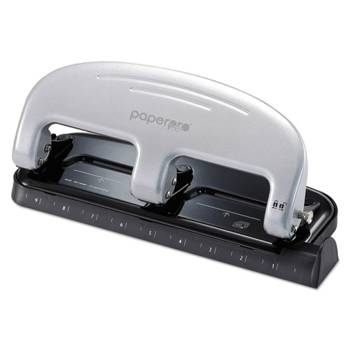 Picture of Accentra 2220 inPress Three-Hole Punch- 20-Sheet Capacity - Black & Silver
